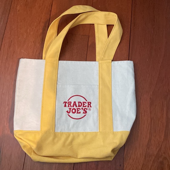 Yellow Trader Joe’s Mini Tote Brand New - Picture 2 of 2